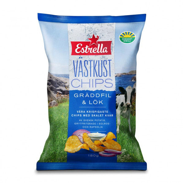 Estrella Västkustchips Gräddfil & Lök